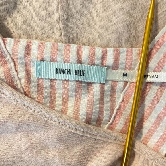 Kimchi Blue Racerback Cotton Tank Top Lightweight Pastel Boho Coquette Girly M - Picture 6 of 7